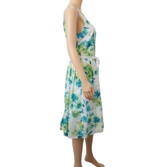 Faith Love Passion Sleeveless Dress Floral Cotton Fit & Flare Womens Size 10 - Picture 3 of 7